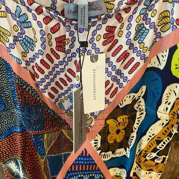 Anthropologie Conditions Apply Sz L NWT Blue Chloe Maxi Slip Dress - Picture 11 of 15